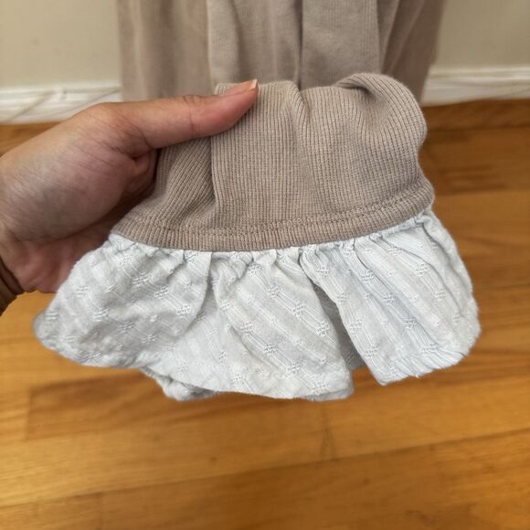 Pilcro Anthropologie Cottagecore Peter Pan Collar Top Taupe 3X Romantic Prairie - Picture 16 of 16